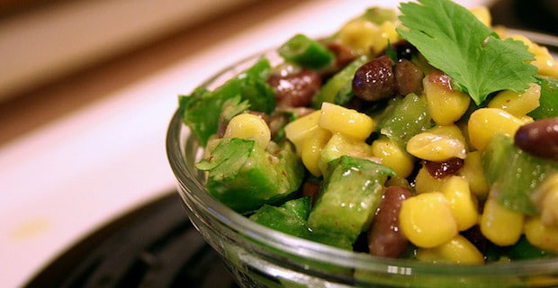 Mexican Bean and Avocado Salad Recipe with Black Beans and Chickpeas 