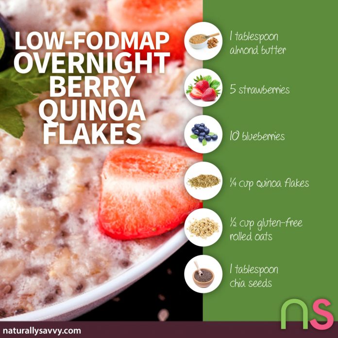 Low-FODMAP Overnight Berry Quinoa Flakes 2